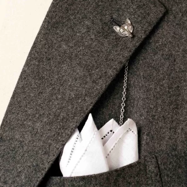 Fox Brothers Exclusively For Michael Jondral: "Lapel Chain" - "The Fox" Made Of Sterling Silver