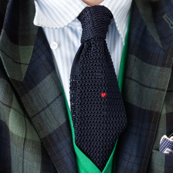 Petronius Exclusively For Michael Jondral: Knit Tie "Cuore" Made Of Pu