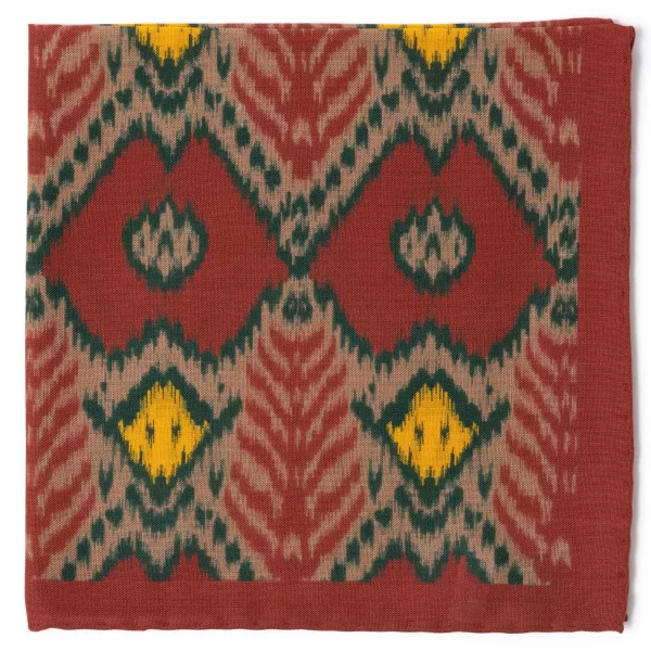 Anderson u0026 Sheppard Exclusively For Michael Jondral: Pocket Square "Colored Ikat" Made Of