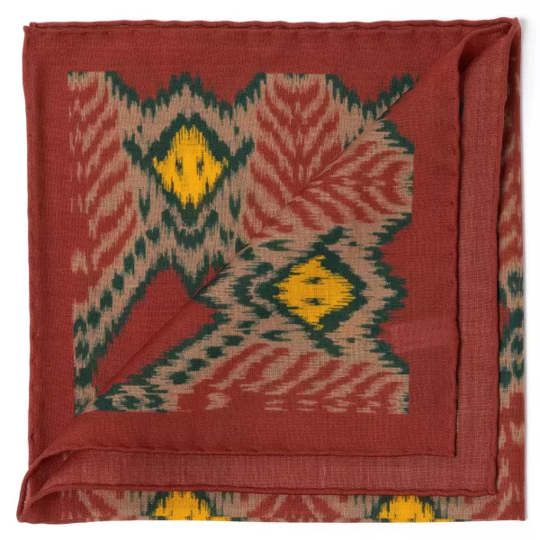Anderson u0026 Sheppard Exclusively For Michael Jondral: Pocket Square "Colored Ikat" Made Of