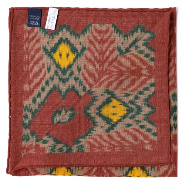 Anderson u0026 Sheppard Exclusively For Michael Jondral: Pocket Square "Colored Ikat" Made Of