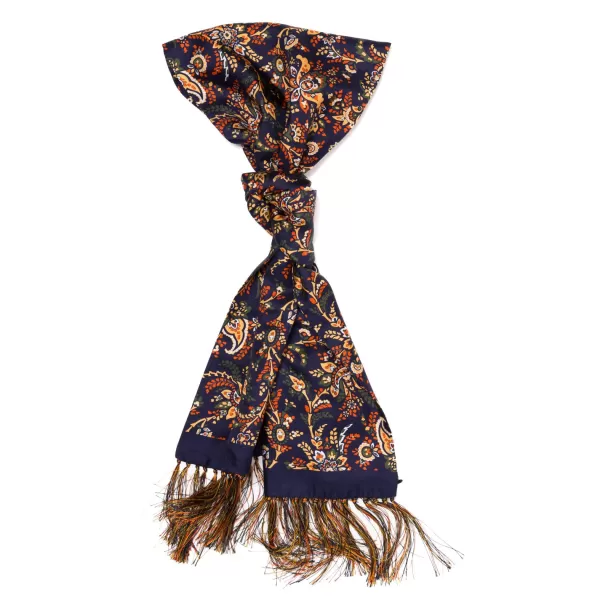 Petronius Exclusively For Michael Jondral: "Seta Floreale" Tube Scarf In Pure Si
