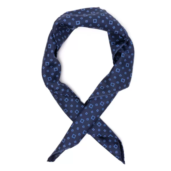 Cesare Attolini Foulard Neckerchief "Cubi" In Pure English Silk