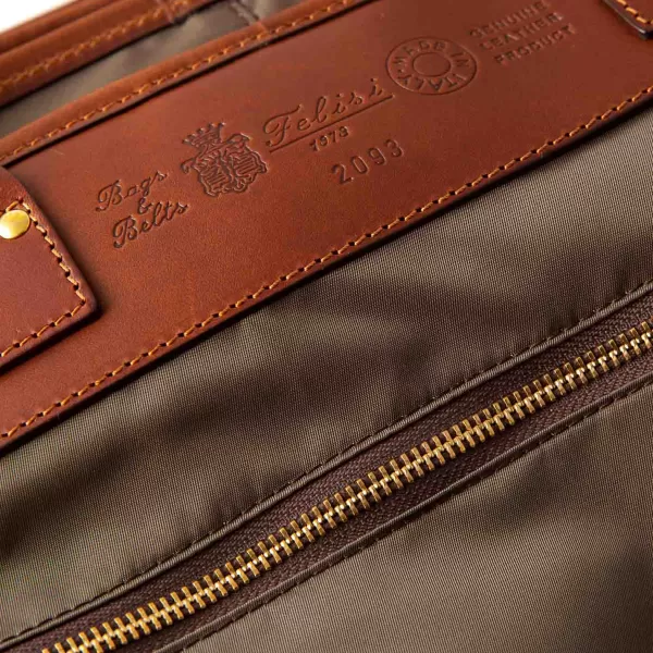 Felisi Garment Bag "Traveller" Made Of Nylon And Saddle Leather