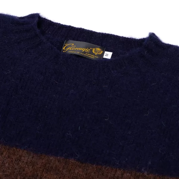 Glenugie Exclusive X Mj: Pure Wool Sweater "College Stripe Jumper" - C