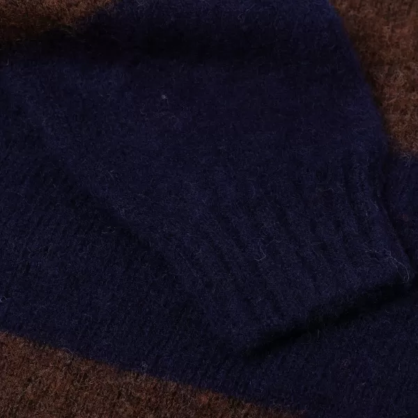 Glenugie Exclusive X Mj: Pure Wool Sweater "College Stripe Jumper" - C