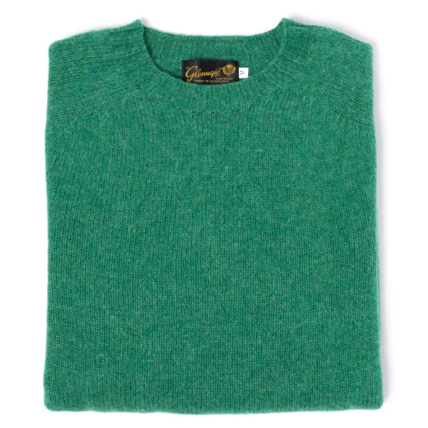 Glenugie X Mj: Pure Wool Round Jumper Sweater - Pure Soft Shetland