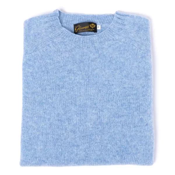 Glenugie X Mj: Pure Wool Round Jumper Sweater - Pure Soft Shetland