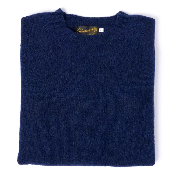 Glenugie X Mj: Pure Wool Round Jumper Sweater - Pure Soft Shetland