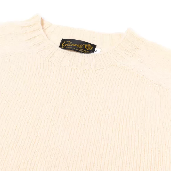 Glenugie X Mj: Pure Wool Round Jumper Sweater - Pure Soft Shetland