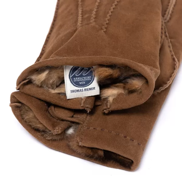Thomas Riemer Wien Glove "Esterhazy" From Reindeer Leather With Lining From Orylag Rabbit