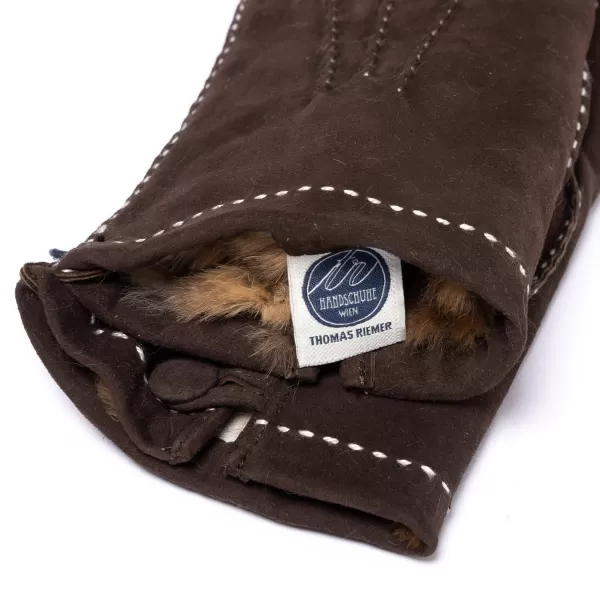 Thomas Riemer Wien Glove "Esterhazy" From Reindeer Leather With Lining From Orylag Rabbit