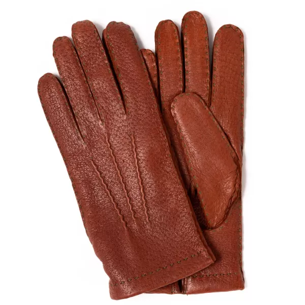 Thomas Riemer Wien Gloves "Auerberg" Made Of Peccary Leather With Cashmere Lining - Hand