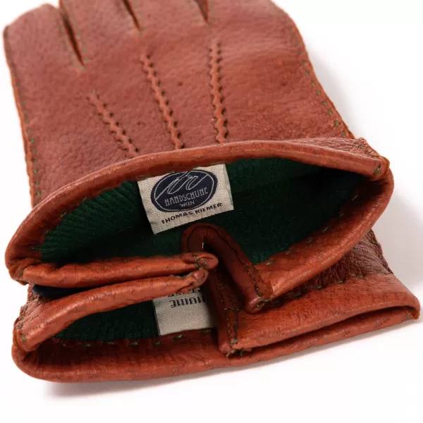 Thomas Riemer Wien Gloves "Auerberg" Made Of Peccary Leather With Cashmere Lining - Hand