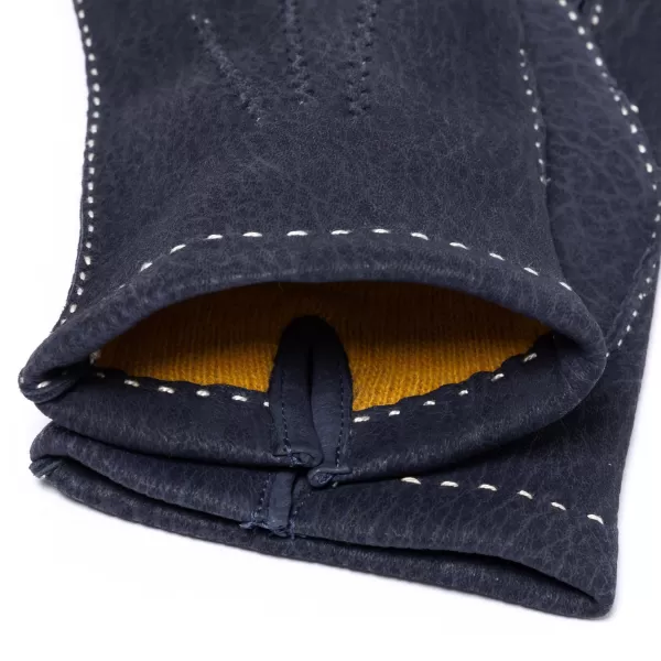 Thomas Riemer Wien Gloves "Baden" Made Of Calf Nubuck With Cashmere Lining - Hand Sewn