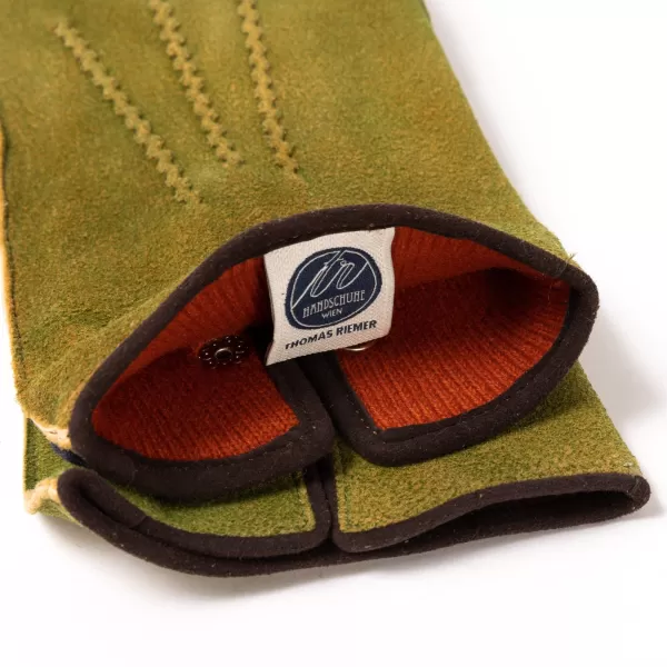 Thomas Riemer Wien Gloves "Belvedere" Made Of Deerskin With Cashmere Lining - Hand Sewn
