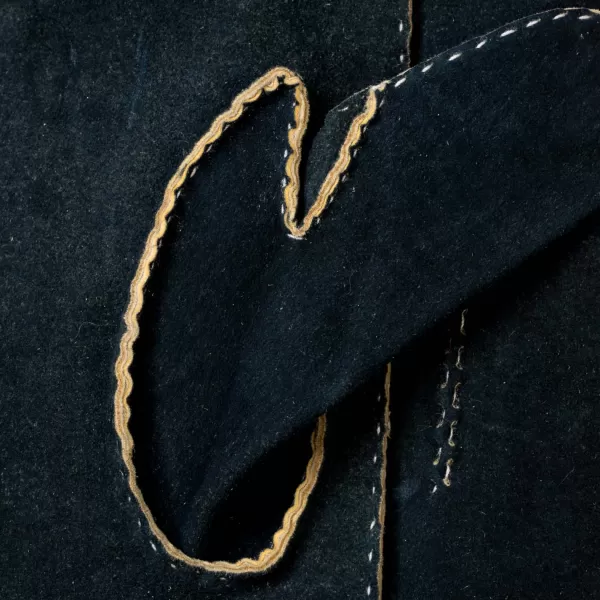 Thomas Riemer Wien Gloves "Offizier" Made Of Blue Deerskin