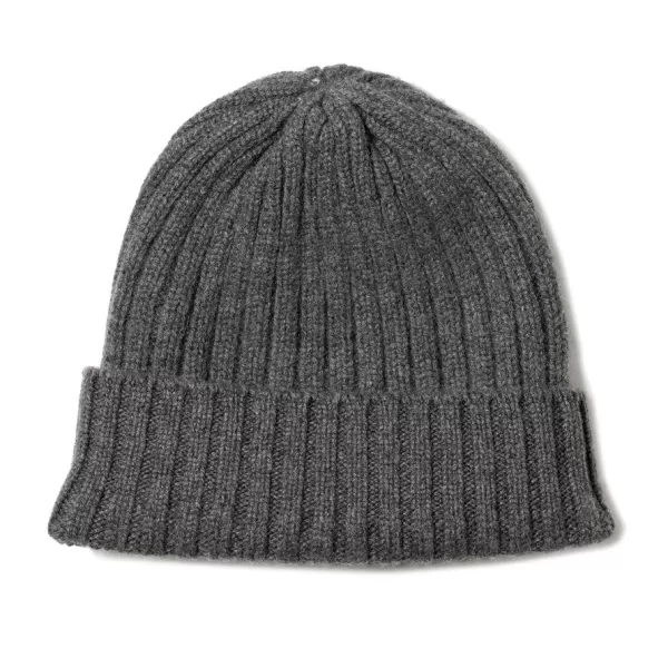 Fedeli Gray Knitted Cap Made Of Cashmere