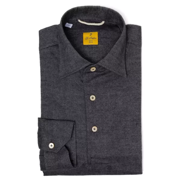 G. Inglese Gray-Blue Polo Shirt "Mastroianni" Made Of Pure Cotton - Han