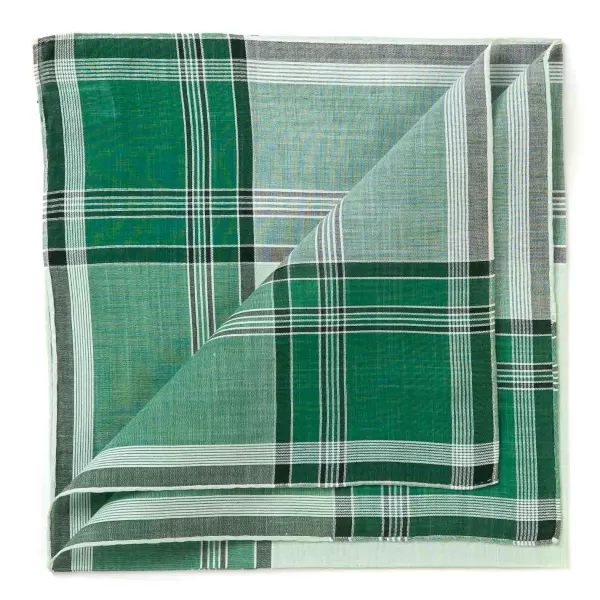 Simonnot-Godard Green Handkerchief "Arlequin" Made Of Pure Cotton