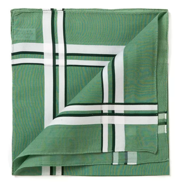 Simonnot-Godard Green Handkerchief "Picasso" Made Of Pure Cotton