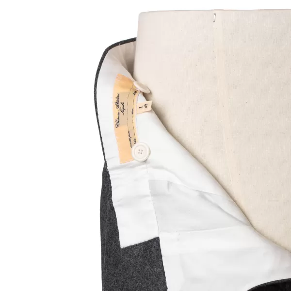 Cesare Attolini Grey Trousers "Fox Flannel" Made Of English Wool - Purely Handcraft