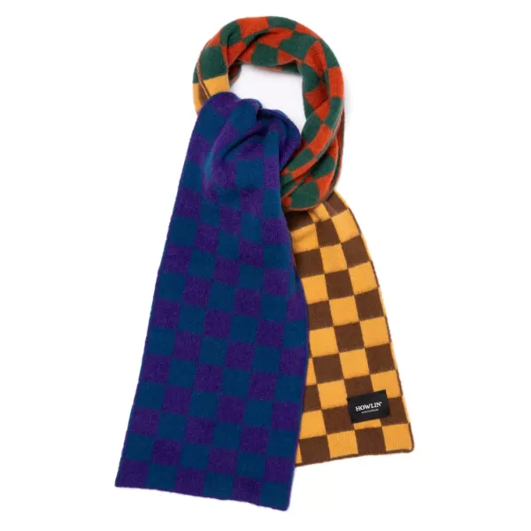 Howlin ' Scarf "Checkerboard Scarf" From Scottish Wool