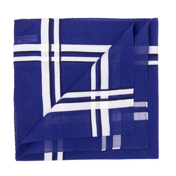 Simonnot-Godard Ink Blue Handkerchief "Picasso" Made Of Pure Cotton