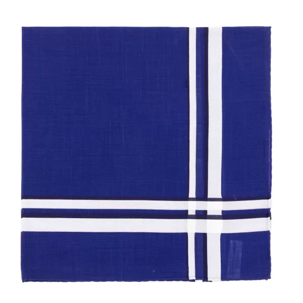 Simonnot-Godard Ink Blue Handkerchief "Picasso" Made Of Pure Cotton