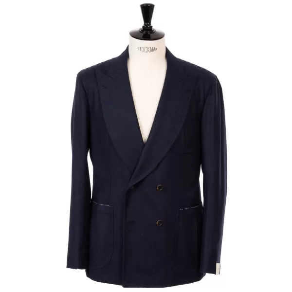 Orazio Luciano Jacket "Bombato Elegante" Made Of Pure Wool Flannel From Standeven - P