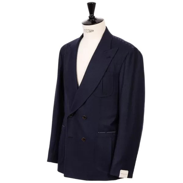 Orazio Luciano Jacket "Bombato Elegante" Made Of Pure Wool Flannel From Standeven - P