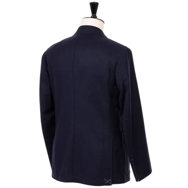 Orazio Luciano Jacket "Bombato Elegante" Made Of Pure Wool Flannel From Standeven - P