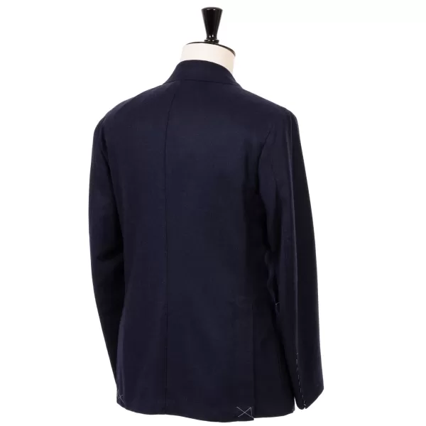 Orazio Luciano Jacket "Bombato Elegante" Made Of Pure Wool Flannel From Standeven - P