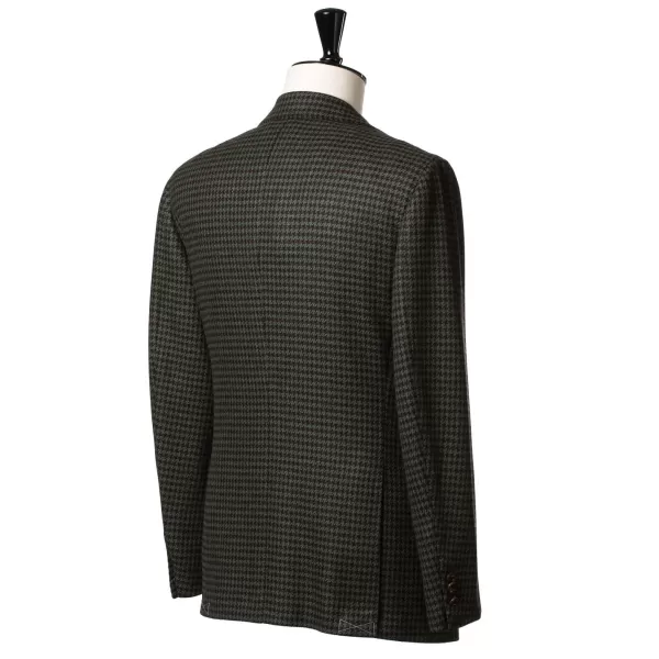 Cesare Attolini Jacket "Houndstooth" Made Of Pure Merino Wool By Fox Brother'S - Pure