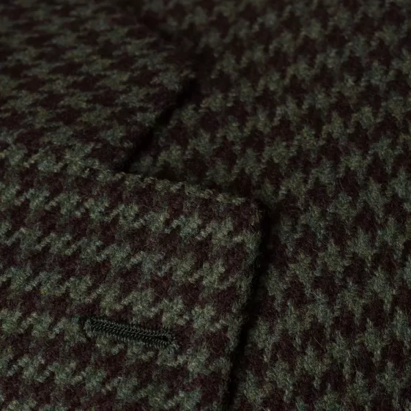 Cesare Attolini Jacket "Houndstooth" Made Of Pure Merino Wool By Fox Brother'S - Pure