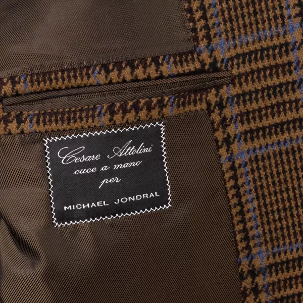 Cesare Attolini Jacket "Prince De Galles" Made Of Pure Merino Wool From Fox Brother'S