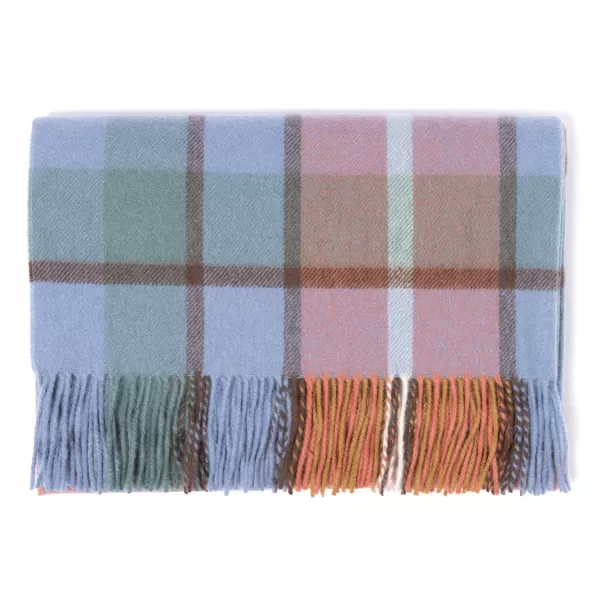 Joshua Ellis X Mj: Pure Scottish Cashmere Ripple Check Stole Scarf