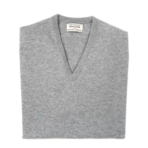 William Lockie Jumper "Oxton Vee" Made From Fine Scottish 1 Ply Cashmere