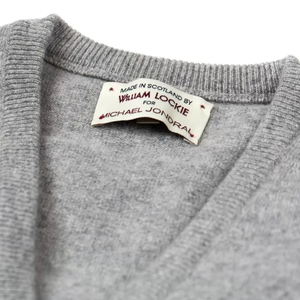 William Lockie Jumper "Oxton Vee" Made From Fine Scottish 1 Ply Cashmere