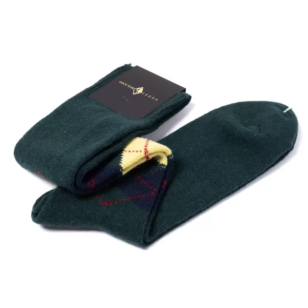 Sozzi Knee Sock "Argyle" From A Cashmere Blend