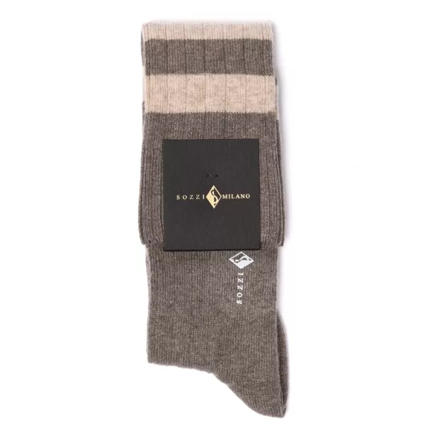 Sozzi Knee Sock "College Stripe" From A Cashmere Blend
