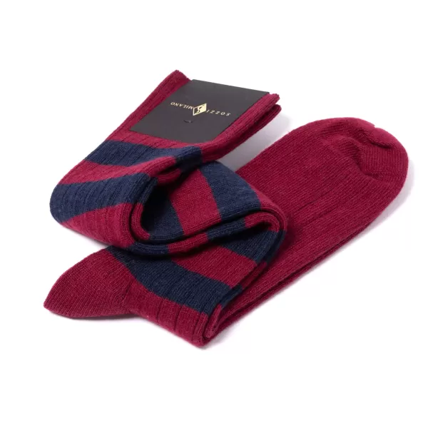 Sozzi Knee Sock "College Stripe" From A Cashmere Blend