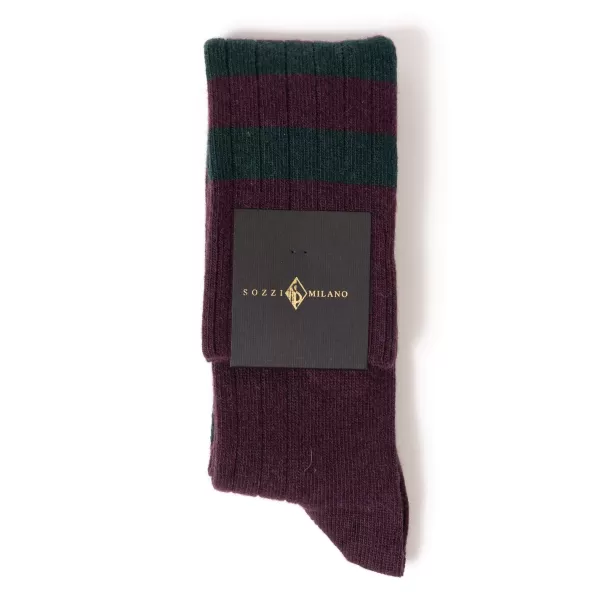 Sozzi Knee Sock "College Stripe" Made Of A Cashmere Mix