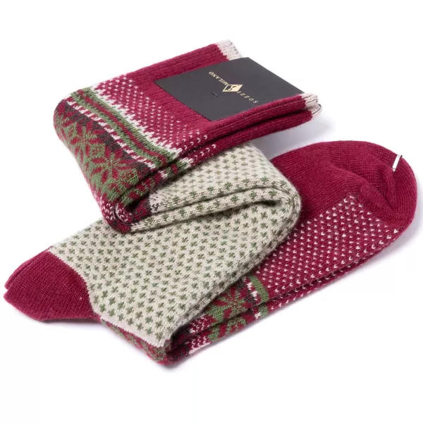 Sozzi Knee Sock "Fairisle Stars" From A Cashmere Blend