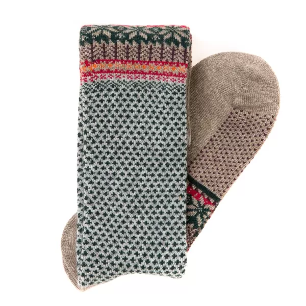 Sozzi Knee Sock "Fairisle Stars" From A Cashmere Blend