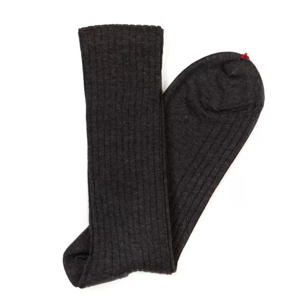 Sozzi Knee Sock "Luxury Rib" Made Of Cashmere And Silk