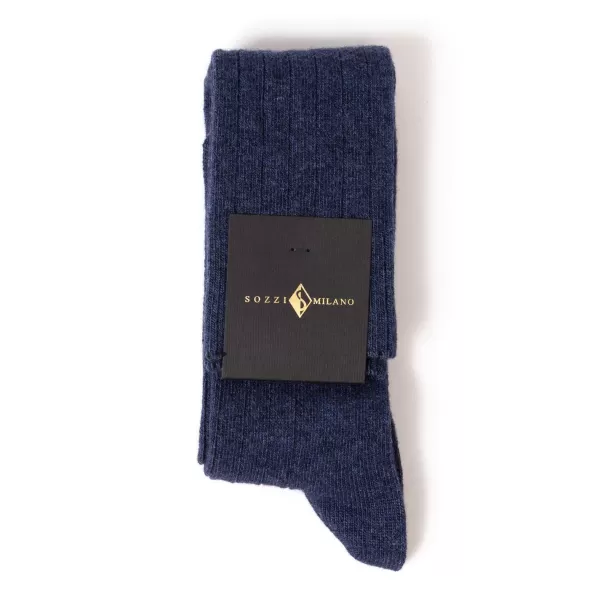 Sozzi Knee Sock "Wide Rib" From A Cashmere Blend
