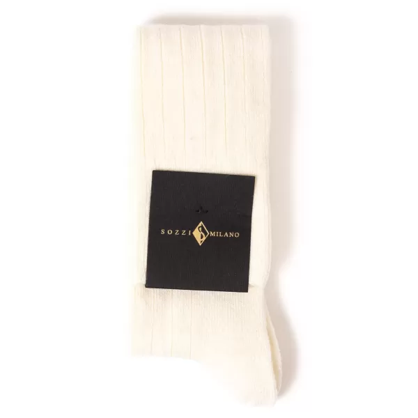 Sozzi Knee Socks "Wide Rib" Made Of Cashmere Blend