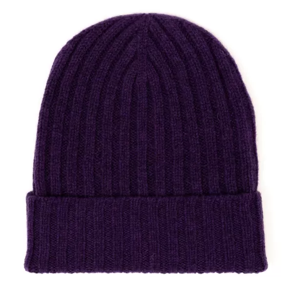William Lockie Knitted Hat "Ribbed Hat" Made Of Pure Lambswool - 4 Ply