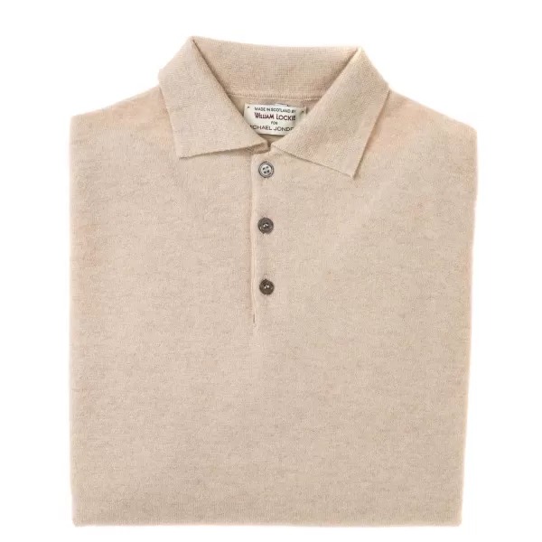 William Lockie Knitted Polo "Oxton Sportshirt" Made Of Fine Scottish 1-Ply Cashmere